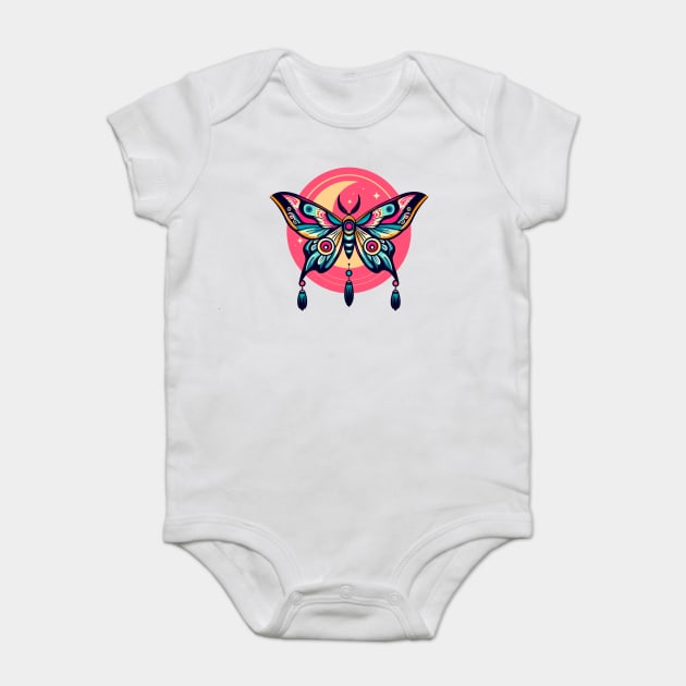 Chinese Moon Moth Baby Bodysuit by JessArty